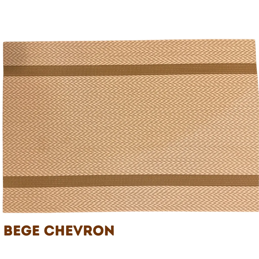Jogo Americano - Bege Chevron - Fábio Junior Decor