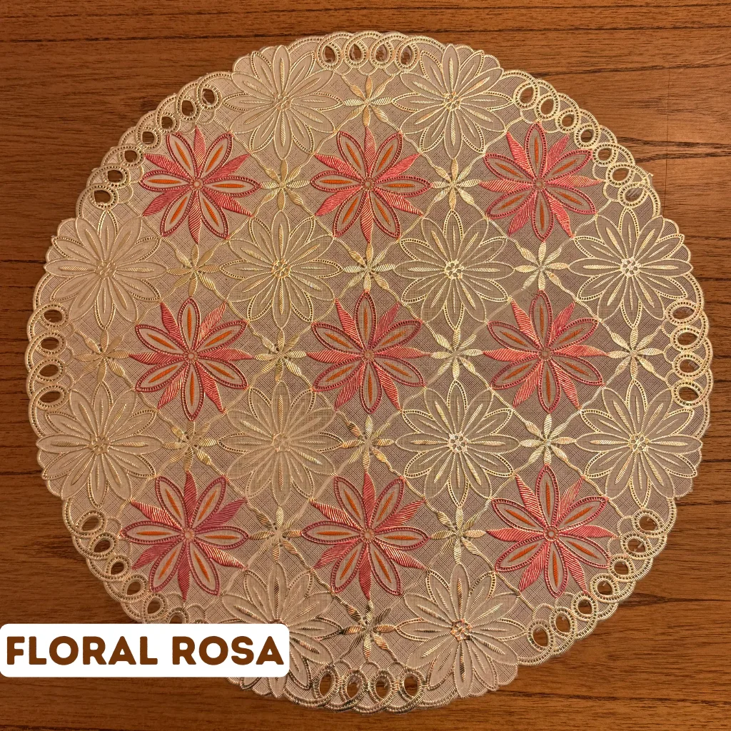 Jogo Americano Floral Rosa